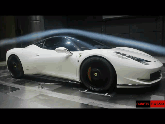 11 GIFs that shows how car aerodynamics work : (wind tunnel testing)