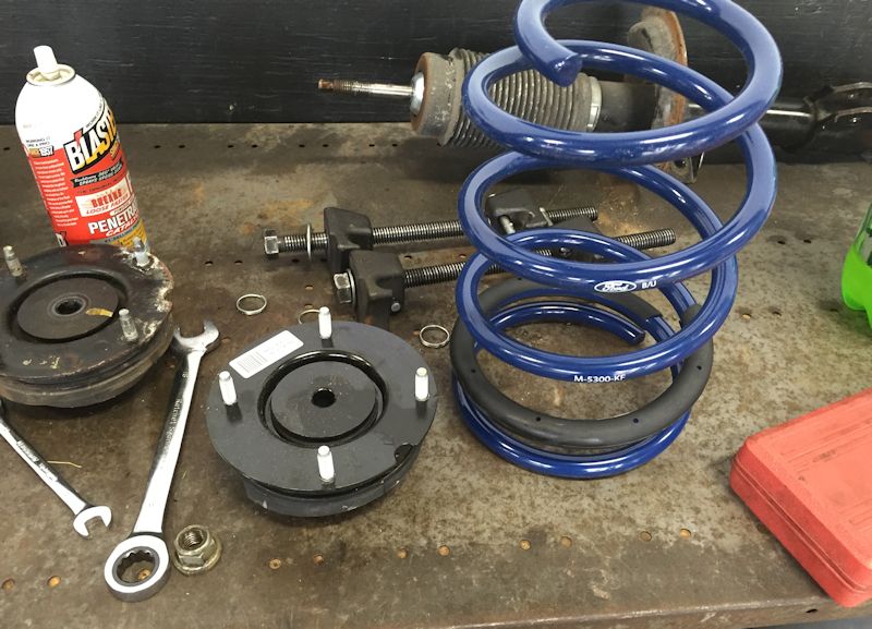 GT500 strut mounts should prove more durable than the original bushes.