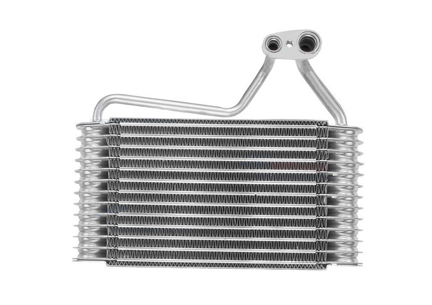The evaporator sits right behind your dashboard, with fans blowing air through this heat exchanger, up the vents and into the cabin