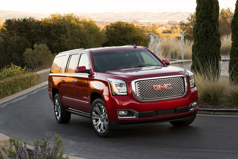 2017 GMC Yukon XL Denal 4WD, 6.2-litre V8. 16 MPG combined rating. MSRP $71,000 (approx)