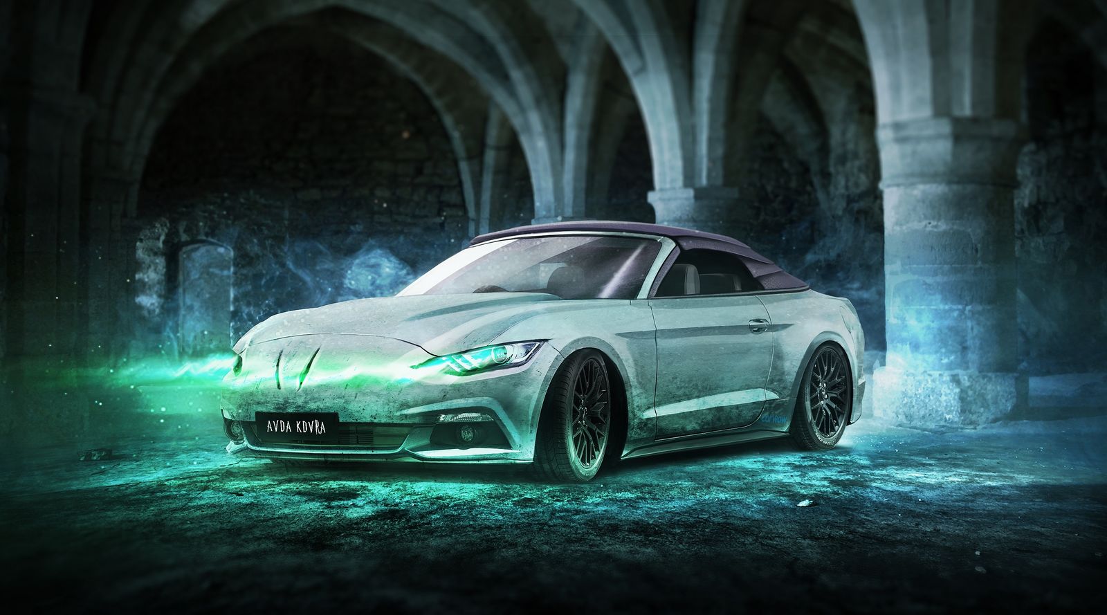 Lord Voldemort and Ford Mustang Convertible