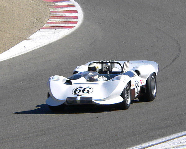 The Chaparral 2A, also on Mazda Raceway Laguna Seca.
