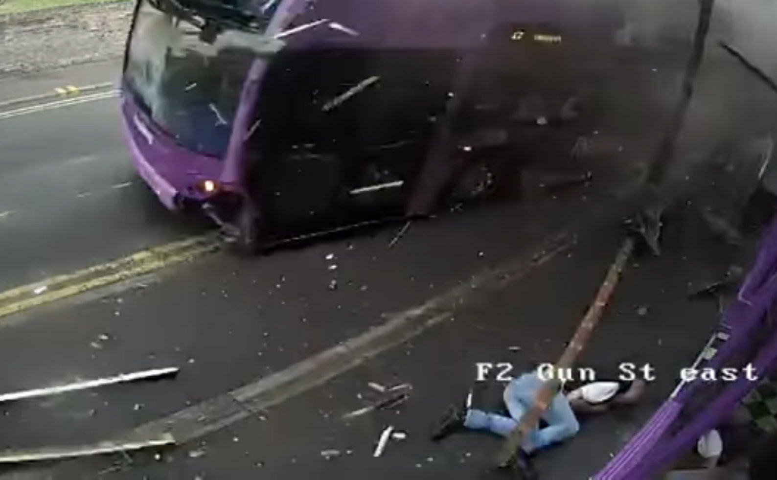 Walking Away From A Brutal Bus Impact Makes This Man The Volvo Of Humans