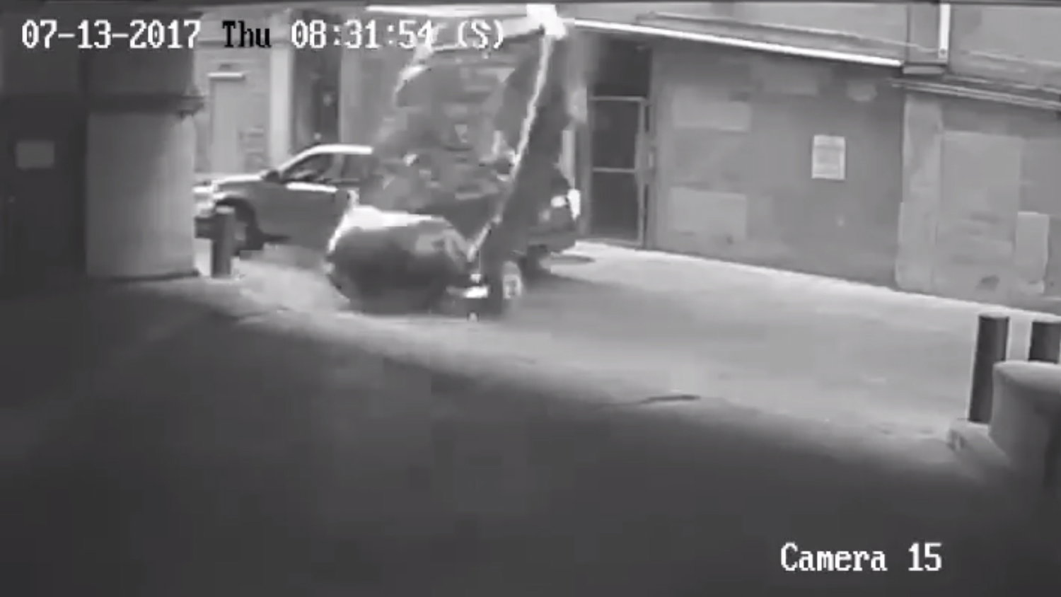 Terrifying CCTV Footage Shows A Car's Fall From A Multi-Storey Parking ...
