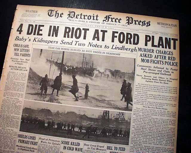 A newspaper article mentioning the Ford massacre.
