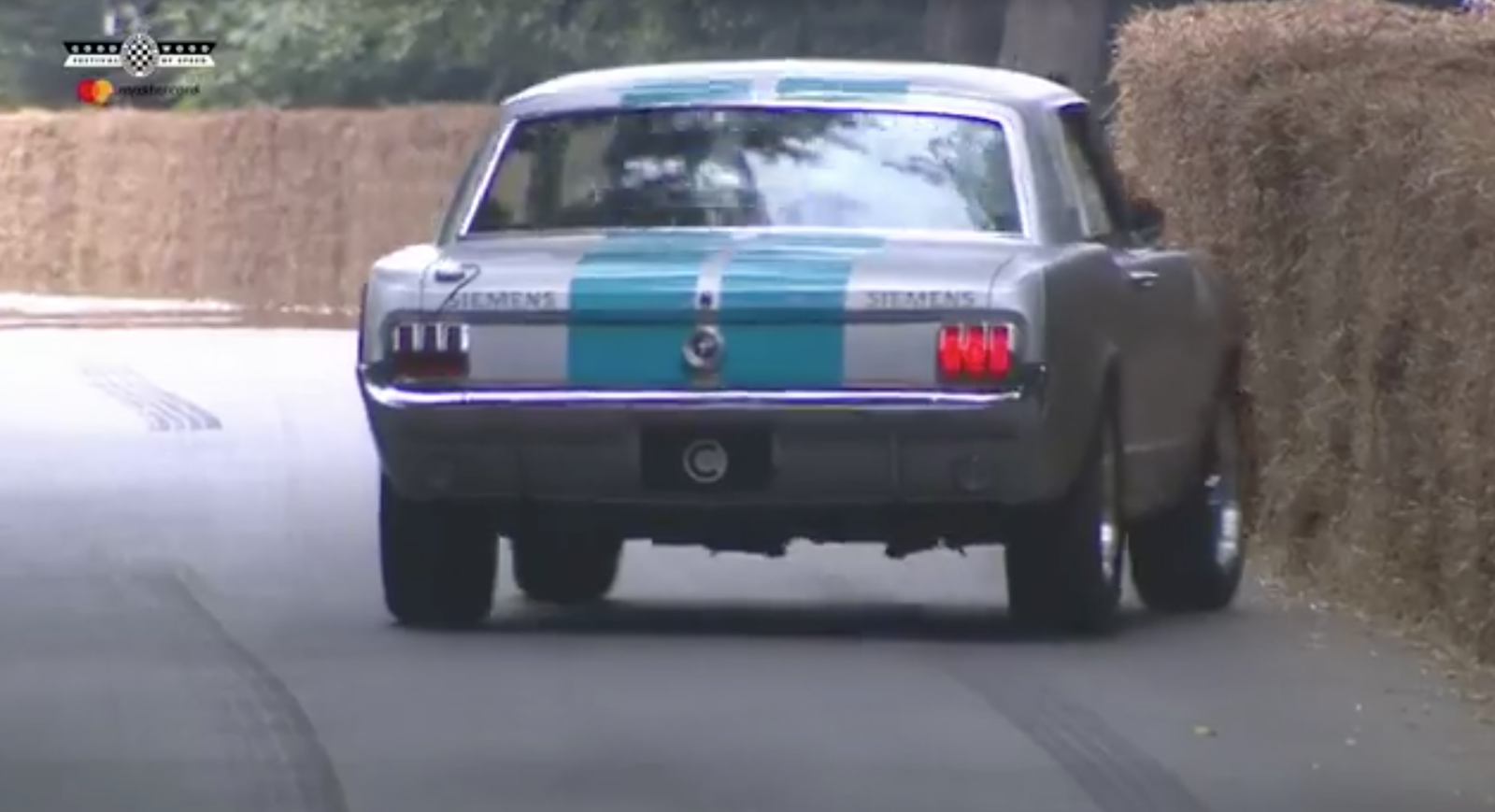 The autonomous(ish) Mustang seemed to be all over the place up Goodwood hill