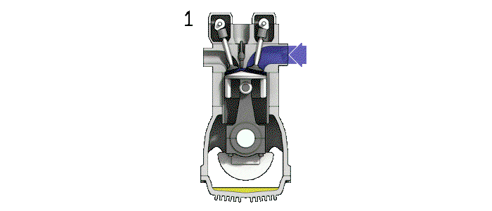 The big and small ends of the con rod can be seen at work in this animation
