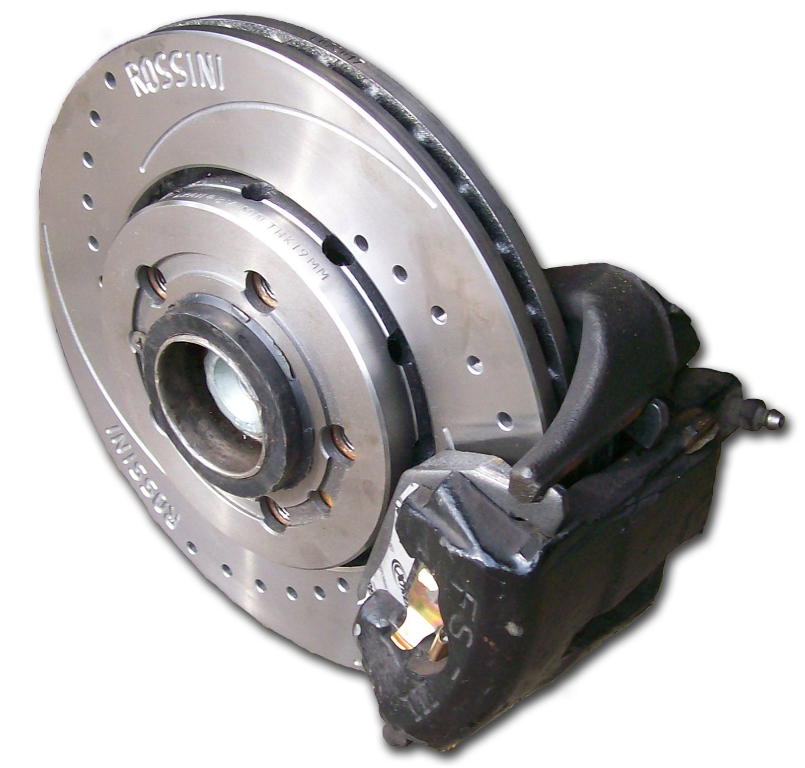 A single-piston floating caliper - clearly no piston on the near side!