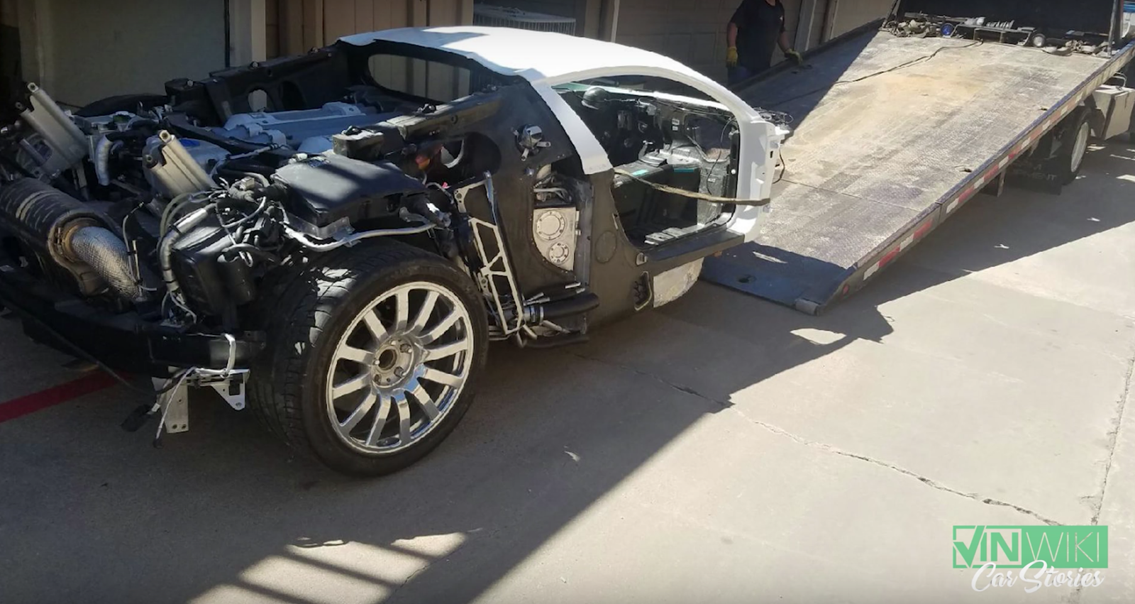 The Veyron That Was Driven Into A Lake Is Being Sold Disassembled For $300k
