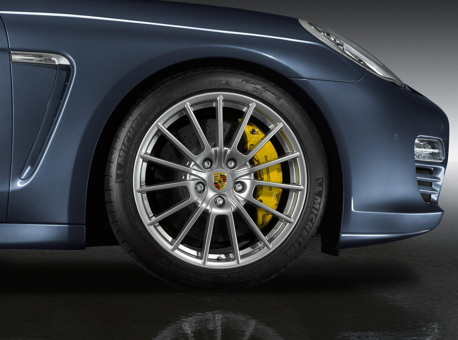 Porsche light-alloy wheels are commonplace
