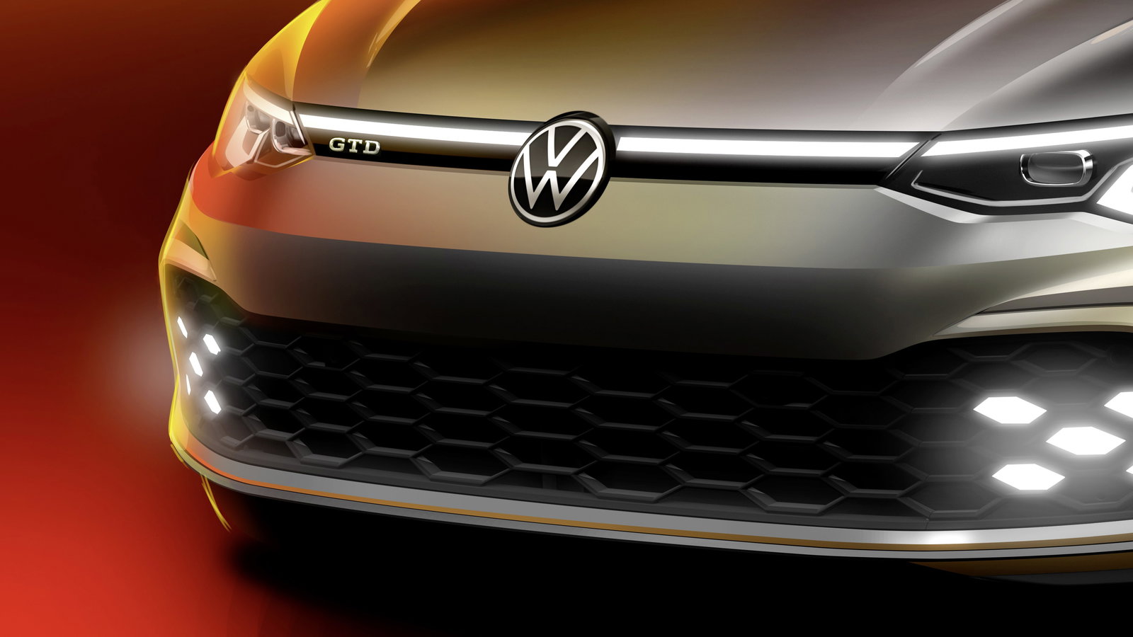 Look At The Front End Of The New VW Golf GTD And Its Snazzy Light Show