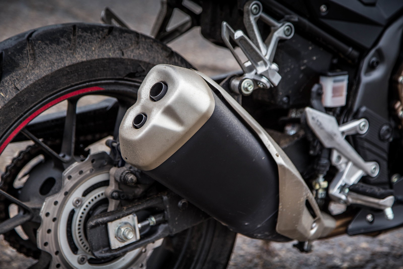 If this were my bike to keep, the first thing I'd do would be to swap the exhaust for something far louder