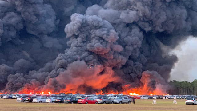 3500 Rental Cars Consumed By Huge Fire At Florida Airport