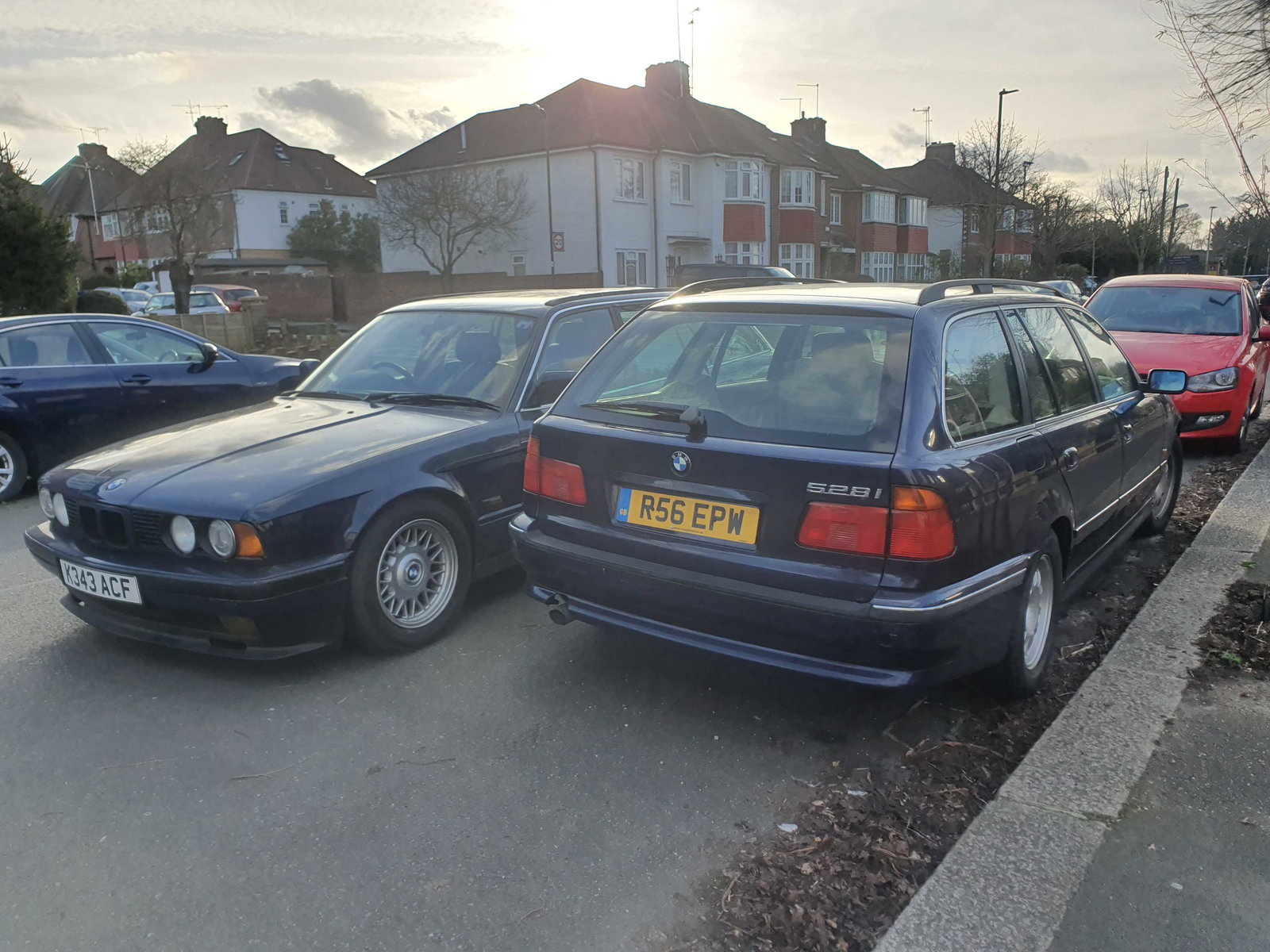 An E34 and E39 Touring. Not much seems to have changed between these generations