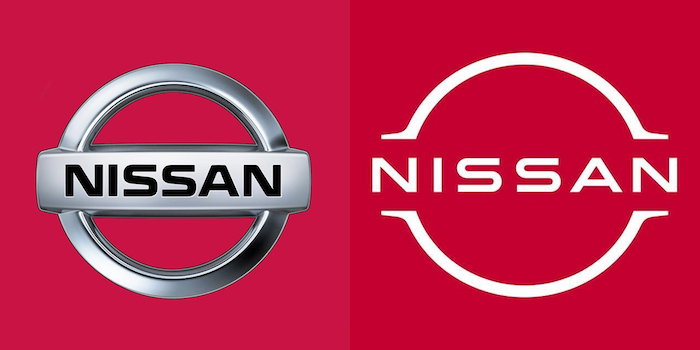 Nissan logos - old vs new. Same same, but different!