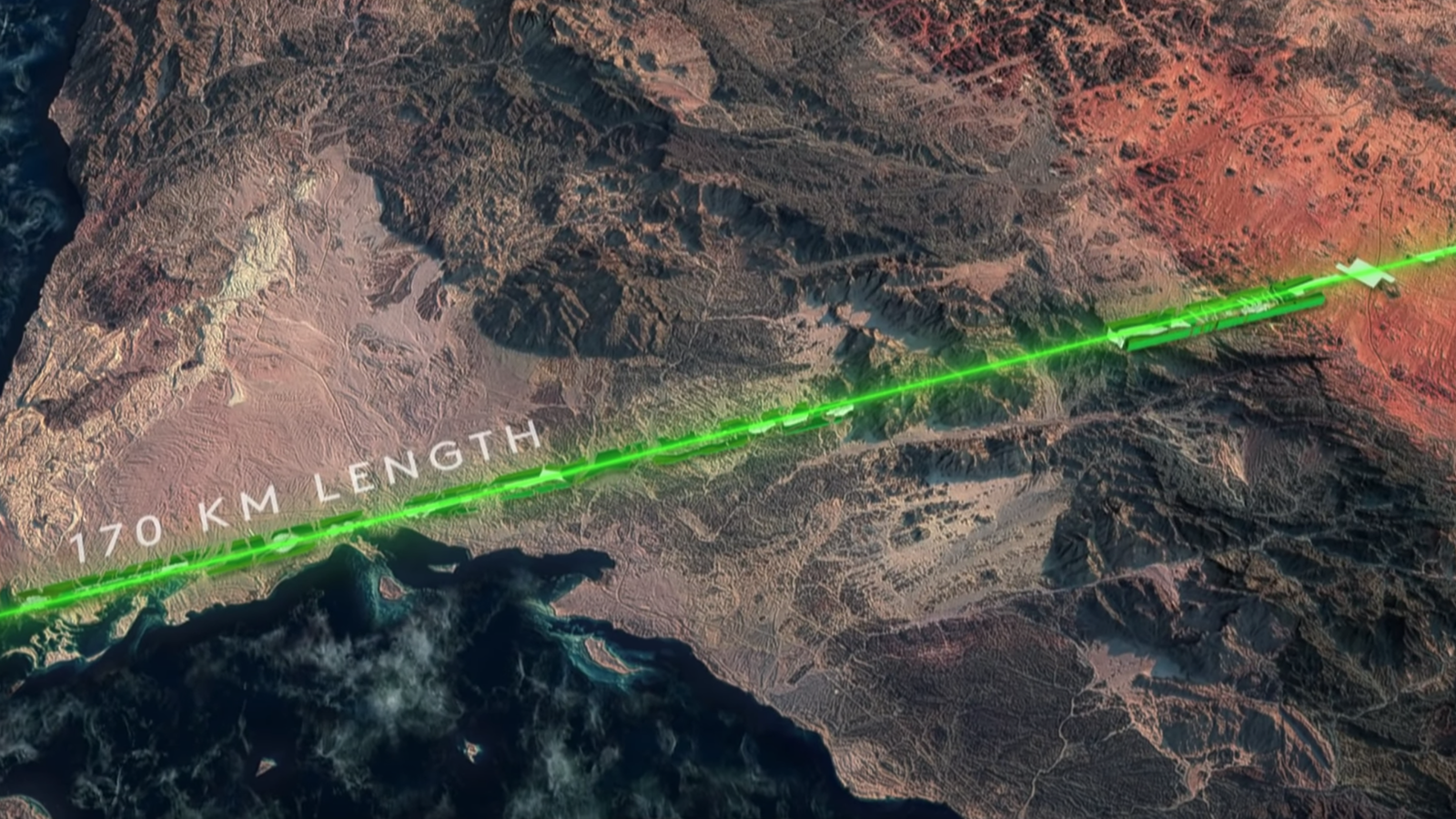 Saudi Arabia Proposes Ridiculous 105-Mile Long City With No Roads
