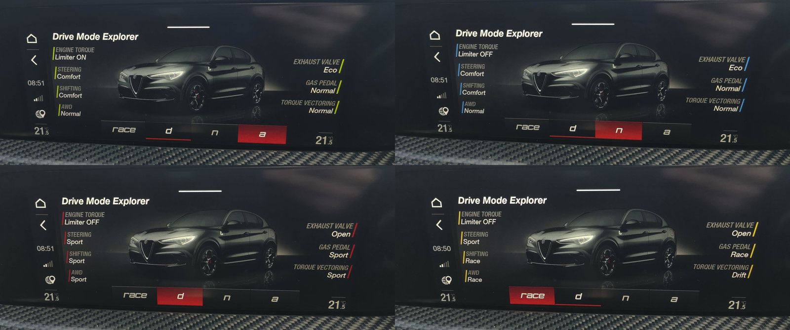 The Stelvio Q could give you individual control of each of these parameters, but that'd be a needless complication