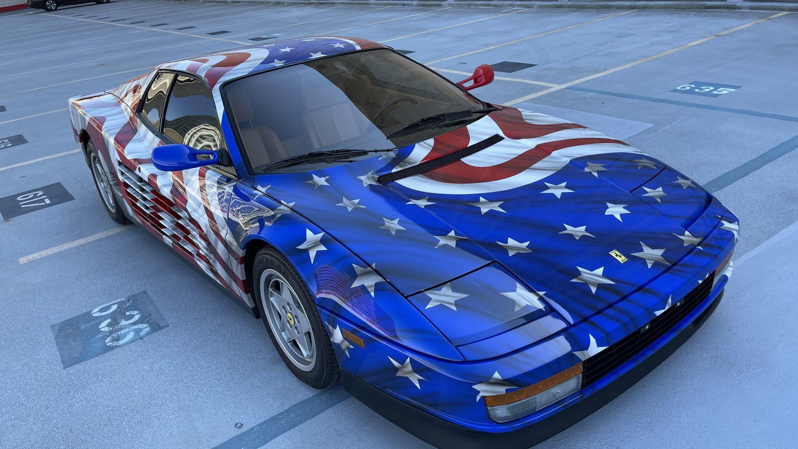 Nope, This Ferrari Testarossa's US Flag Livery Isn't A Wrap