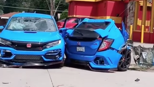 This Honda Civic Type R Was Ripped In Two During A Huge Crash | CarThrottle