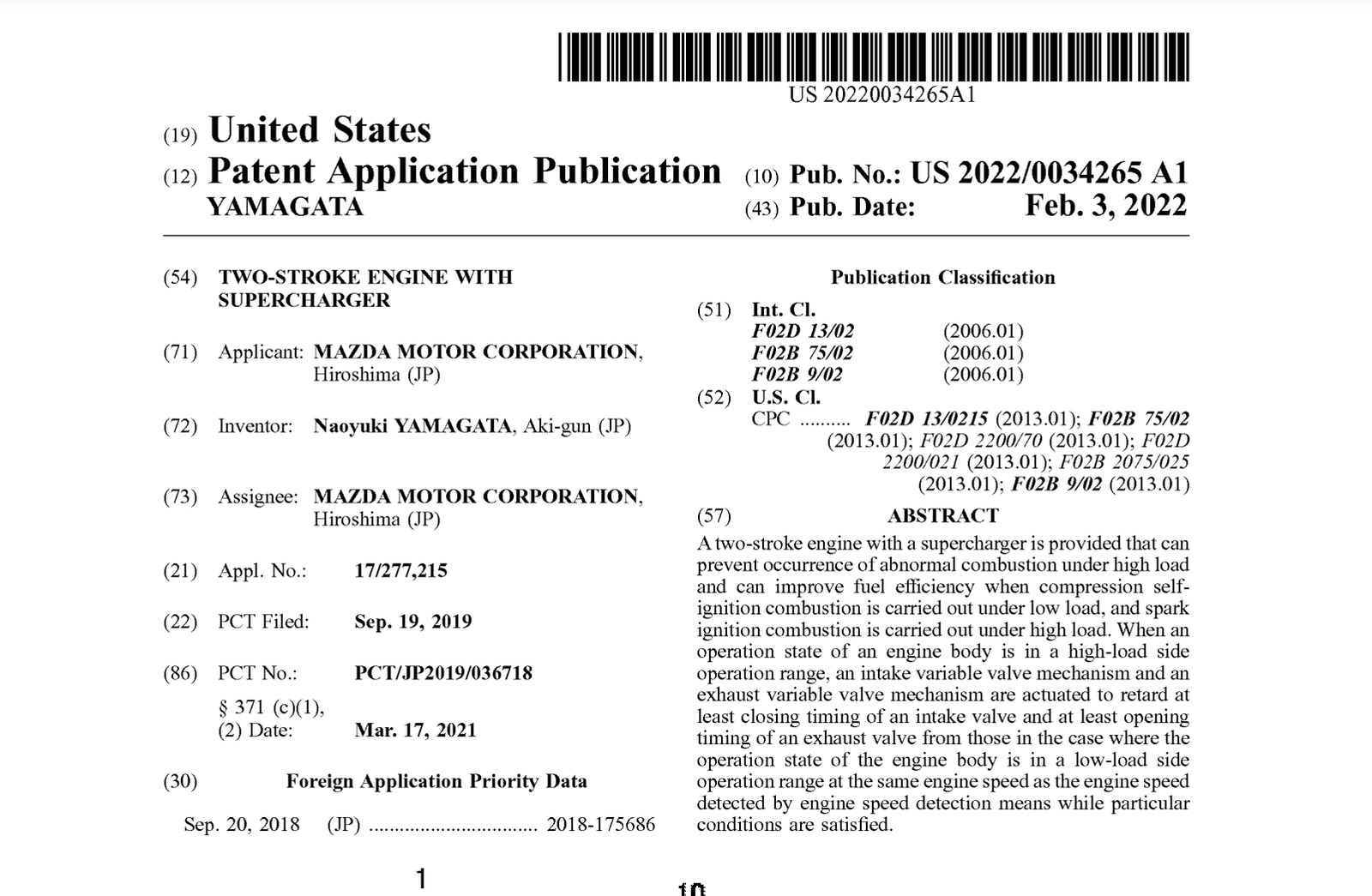 Mazda Has Patented A Supercharged Two-Stroke Engine For Some Reason