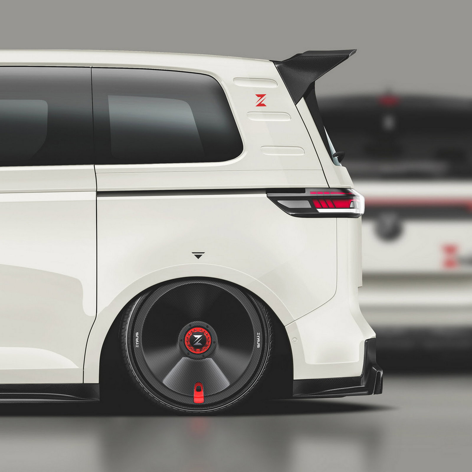 The Volkswagen ID. Buzz Looks Totally Bonkers With A Carbon Body Kit